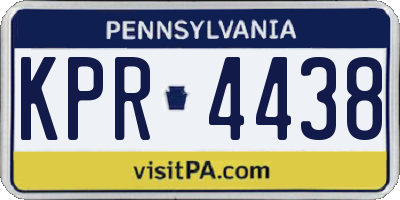 PA license plate KPR4438
