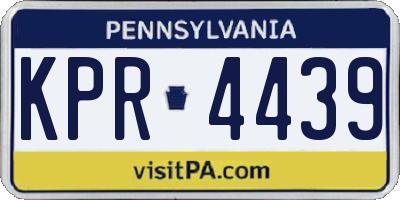 PA license plate KPR4439