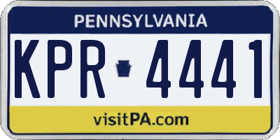 PA license plate KPR4441