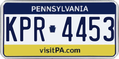 PA license plate KPR4453
