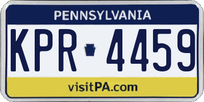 PA license plate KPR4459