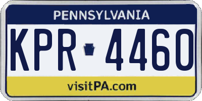 PA license plate KPR4460