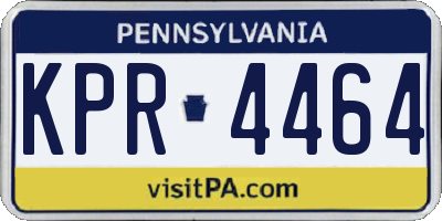 PA license plate KPR4464