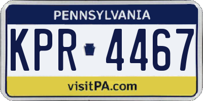 PA license plate KPR4467