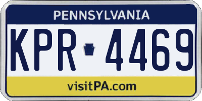 PA license plate KPR4469