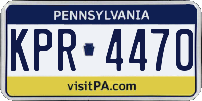 PA license plate KPR4470