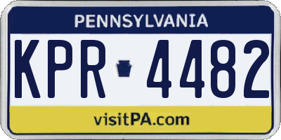 PA license plate KPR4482