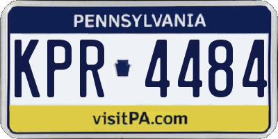 PA license plate KPR4484