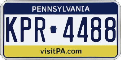 PA license plate KPR4488