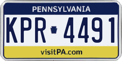 PA license plate KPR4491