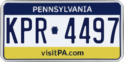 PA license plate KPR4497