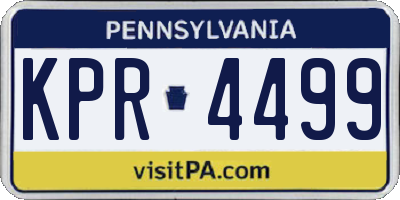 PA license plate KPR4499