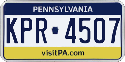 PA license plate KPR4507