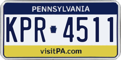 PA license plate KPR4511