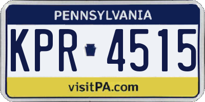 PA license plate KPR4515