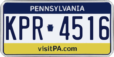 PA license plate KPR4516
