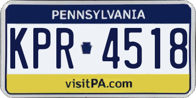 PA license plate KPR4518