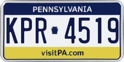 PA license plate KPR4519
