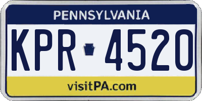 PA license plate KPR4520