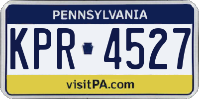 PA license plate KPR4527