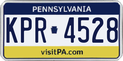 PA license plate KPR4528