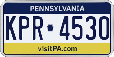 PA license plate KPR4530