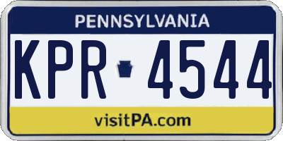 PA license plate KPR4544