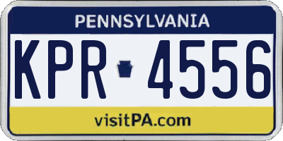 PA license plate KPR4556
