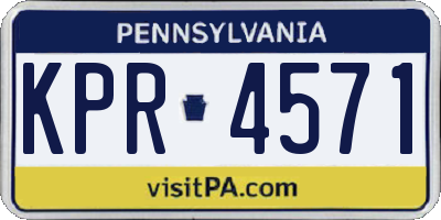 PA license plate KPR4571