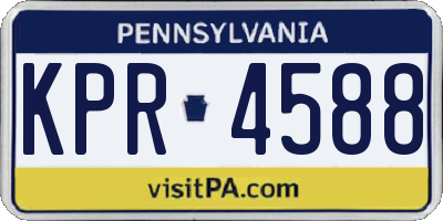 PA license plate KPR4588