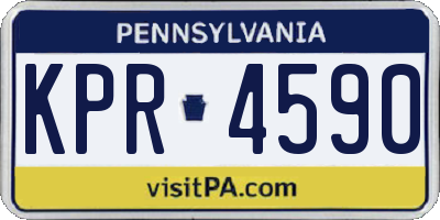 PA license plate KPR4590