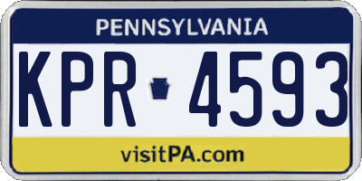 PA license plate KPR4593