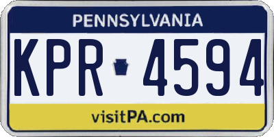 PA license plate KPR4594