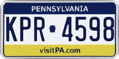 PA license plate KPR4598