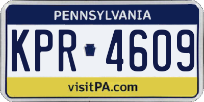 PA license plate KPR4609