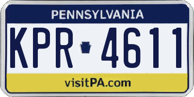 PA license plate KPR4611