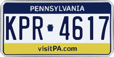 PA license plate KPR4617