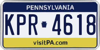PA license plate KPR4618