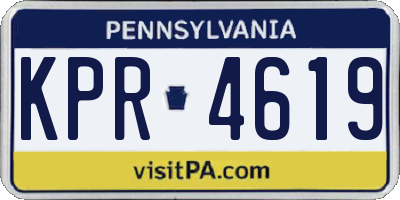 PA license plate KPR4619