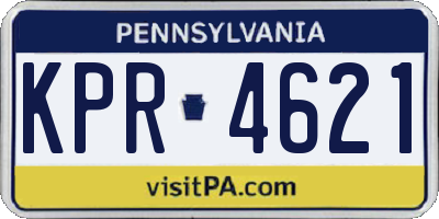 PA license plate KPR4621