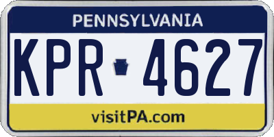 PA license plate KPR4627
