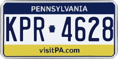 PA license plate KPR4628