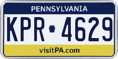 PA license plate KPR4629