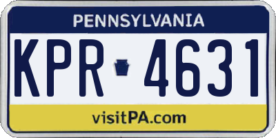 PA license plate KPR4631