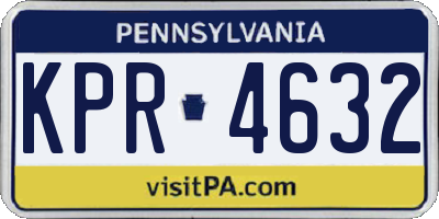 PA license plate KPR4632
