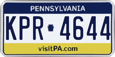 PA license plate KPR4644