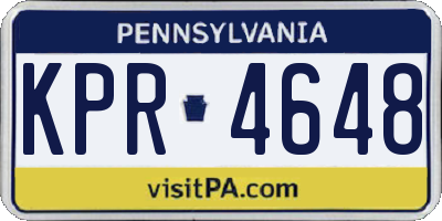 PA license plate KPR4648