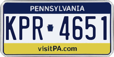 PA license plate KPR4651