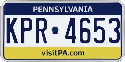 PA license plate KPR4653