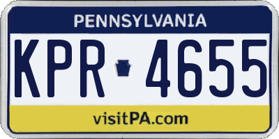 PA license plate KPR4655